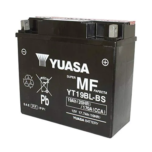 Yuasa Batteria 12 V 19 Ah yt19bl-bs Yuasa MF Senza Manutenzione (LG186 x L82 x H171)