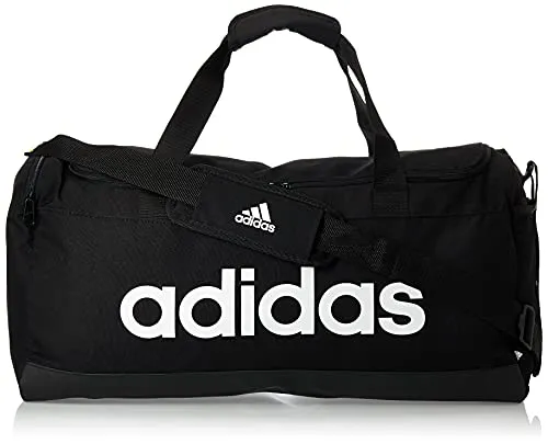 Adidas Linear - Borsa, taglia unica, colore: Nero/Bianco