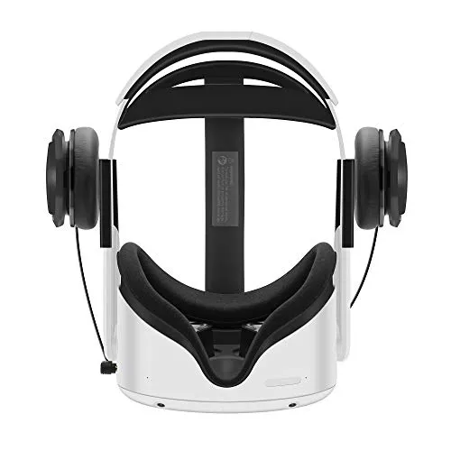 Globular Cluster Stereo VR Cuffie personalizzate per Oculus Quest 2 Elite Head Strap & Original Head Strap-On Ear Deep Bass 3D 360 Gradi Suono (nero)