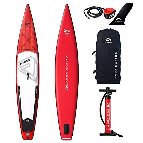 Aquamarina SUP Race Pensione 12,6", Tavola Unisex Adulto, Rosso, Uni