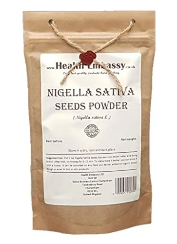 Health Embassy Semi di Cumino Nero Polvere (Nigella Sativa) / Nigella Sativa Seeds Powder, 100g