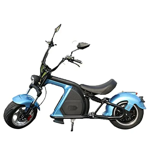 YHKJ E-Scooter, Monopattino Elettrico ​2000W 60V 20ah Electric Scooter 60 Km di Autonomia velocità Fino a 50 Km/h Ammortizzazione Idraulica di Lusso Olio Freno,Blue 1,A