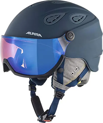 ALPINA GRAP VISOR 2.0 HM, Casco da sci e snowboard Unisex-Adulti, Inco-grigio opaco, 54-57 cm