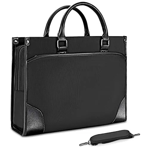 NUBILY Borsa Porta PC 15.6 Pollici Borsa Computer Portatile Impermeabile Ventiquattrore PC Borsa Lavoro Uomo per Viaggi/Affari/Scuola/Uomo/Donne(Nero)