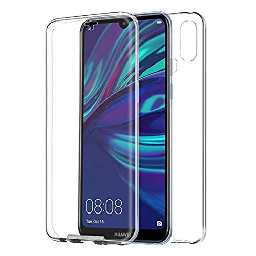 TBOC Cover per Huawei Y7 (2019)- Y7 Prime (2019) [6.26"] - Custodia [Trasparente] Completa Copertura Integrale [Silicone TPU] Protezione Totale [360 Gradi] Full Body Anteriore