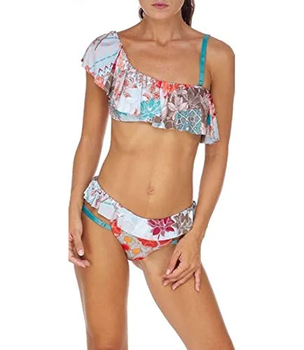 F**K Bikini EFFEK da Donna Multicolor in Fantasia Costume da Bagno Due Pezzi