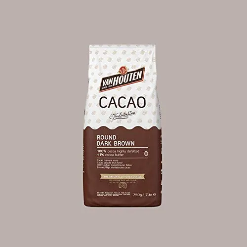 Cacao Round Dark Brown Altamente Sgrassato Van Houten 750 gr