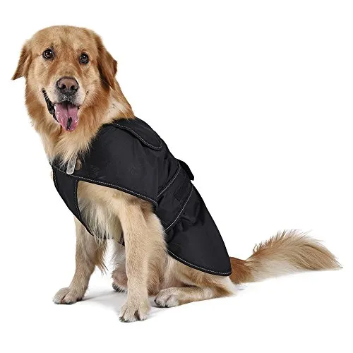 PAWZ Road Cappotto per Cani Impermeabile Caldo con Fodera Staccabile, Adatto a Tutte Le Stagioni, Giubbotto per Cani Giacca per Cani Riflettente e Regolabile per Cani di Taglia Media XL