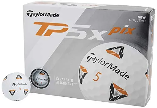 TaylorMade TP5x - Palline da golf, Unisex - Adulto, Palla da golf., bianco, Taglia unica