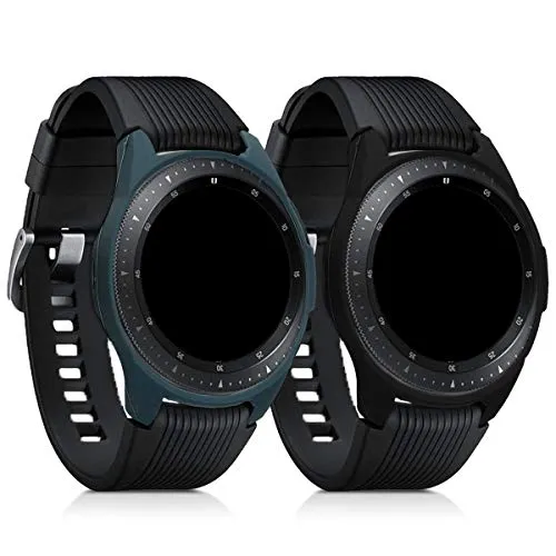 kwmobile 2X Protezione Schermo Compatibile con Samsung Galaxy Watch (42mm) - Custodia in Silicone con Rivestimento Protettivo - Senza Fitness Tracker