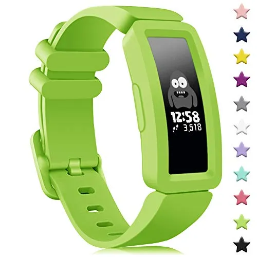 Onedream Compatibile con Fitbit Ace 2 Cinturino, Classici Accessori di Regolabili Ricambio Morbido Silicone Sportivo Cinturini Compatibile per Fitbit Inspire HR per Bambini (Calce)