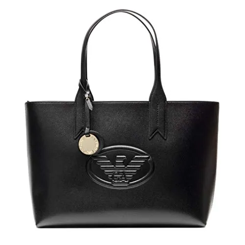 Emporio Armani Logo Shopping Donna Handbag Nero