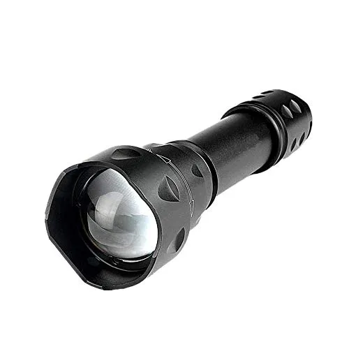 T20 IR 38 mm lente a infrarossi luce notturna LED torcia Zoomable – da utilizzare con dispositivi di visione notturna (luce a infrarossi sono invisibili all' occhio umano) – Nessuna batteria inclusa