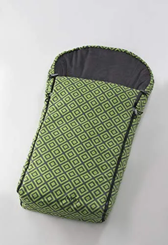 Nuvita 9705 Junior Trendy - Sacco Termico Universale per Passeggino. Ideale per neonati, bimbi e bambini (Green Diamonds - Dark Grey)