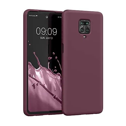 kwmobile Custodia Compatibile con Xiaomi Redmi Note 9S / 9 Pro / 9 Pro Max Cover - Back Case per Smartphone in Silicone TPU - Protezione Gommata - viola bordeaux