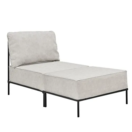 [en.casa] Bellissima Chaise Longue Divano recamiere Color Crema - per Divano - consiste da Varie Base e Cuscini Imbottiti e comodissimi