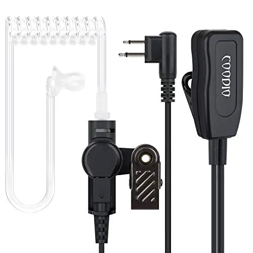 COODIO Motorola Radio Cuffia 2-Pin Professionale Microfono con Auricolare [Tubo Acustico] Headset la Sicurezza e Bodyguard per Motorola CP040, CP140, Hytera, Midland Ricetrasmittente