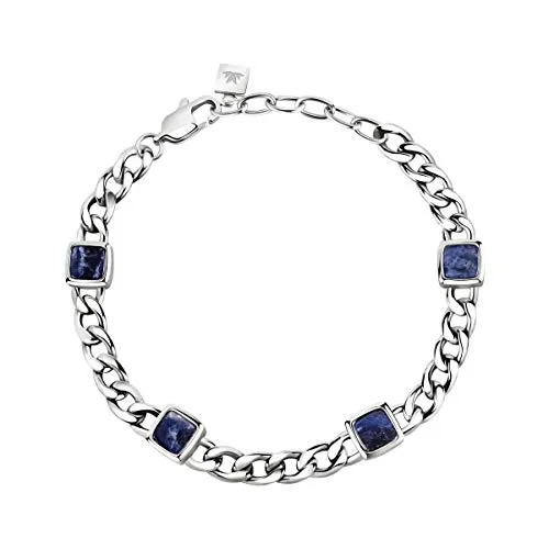 Morellato Bracciale da uomo, Collezione Lux, in Acciaio, dumortierite - SASV02