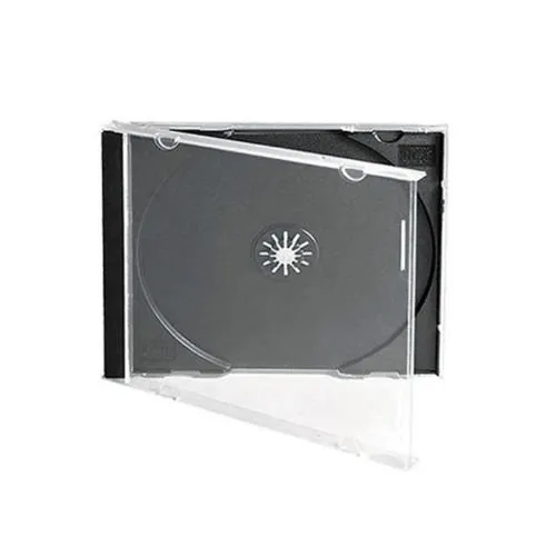 25 Singoli Standard 10mm CD Custodia Per Gioielli Con Nero Supporto