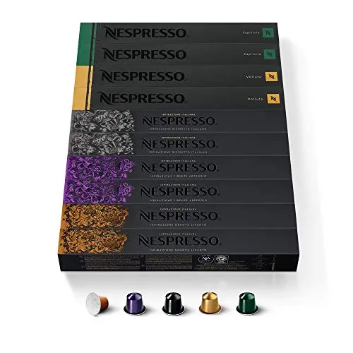 CAPSULE NESPRESSO ORIGINALI - Selezione Balanced, 100 Capsule Nespresso Caffè, Linea Original, Capsule Riciclabili Nespresso