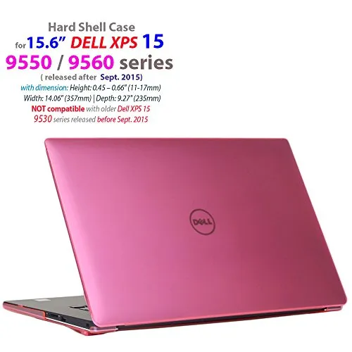 mCover - Custodia rigida per laptop Ultrabook Dell XPS 15 9570/9560/9550/Precision 5510 serie (modello: 5510/9550/9560/9570), colore: Rosa