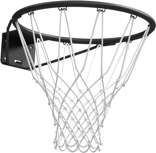 Dimensione ufficiale da basket, 45 cm, rete e cerchio Fixings. parete per bambini e adulti