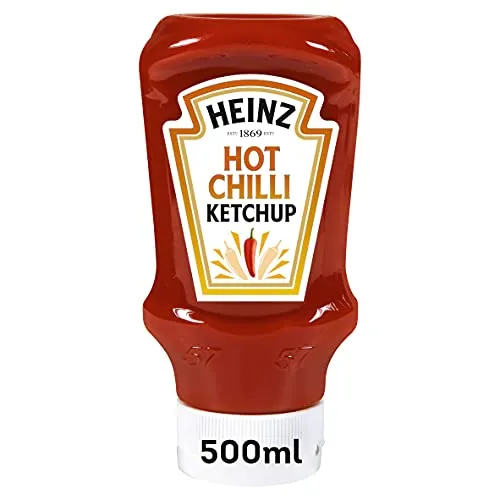 Heinz Hot Chilli Ketchup, confezione da 5 (5 x 500 ml)