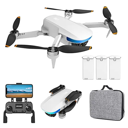 Drone GPS Con Doppia Fotocamera 4K EIS Per Adulti Principianti, Mini Drone Con 60 Minuti Di Volo, Motore Brushless Professionale, Quadricottero RC Pieghevole 5G WiFi FPV, Ritorno GPS A Casa