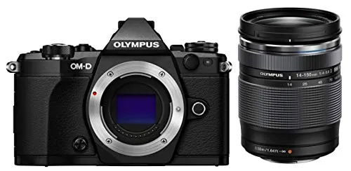 Olympus OM-D E-M5 Mark II Kit, Fotocamera di Sistema Micro Quattro Terzi (16,1 MP, Stabilizzatore d'Immagine a 5 Assi, Mirino Elettronico) e Obiettivo M.Zuiko Digital ED 14-150mm F4-5.6 Zoom, Nero