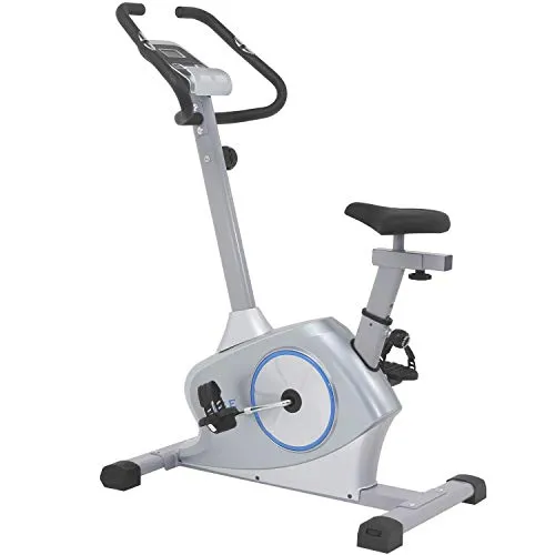 ISE Cyclette Fitness Ergometro,Bicicletta Magnetica per Esercizi,Volano da 12 kg, Sella regolabile,Sensori a impulsi,Bici Cardio per Allenamento & Recupero,Porta Tablet,Silenzioso,Max.150 KG,SY-8608