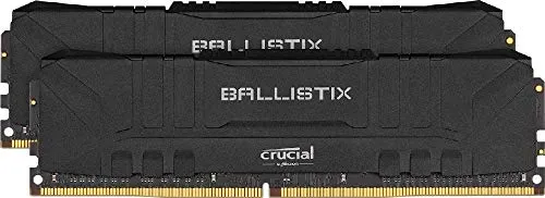 Crucial Ballistix BL2K16G36C16U4B 3600 MHz, DDR4, DRAM, Memoria Gaming Kit per Computer Fissi, 32GB (16GB x2), CL16, Nero