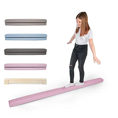 MAMOI® Trave Ginnastica Artistica per casa, Attrezzi Ginnastica Pieghevole (200 cm), Parallele Attrezzatura per Bambina e Bambino, Imbottita e Antiscivolo Comodamente trasportabile