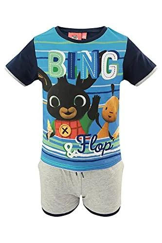 Bing Bunny - Bambino - Coordinato Set 2 pz T-Shirt Maglia Maglietta Maniche Corte e Pantaloncino - Cotone [6763 Blu Navy - 5 anni]