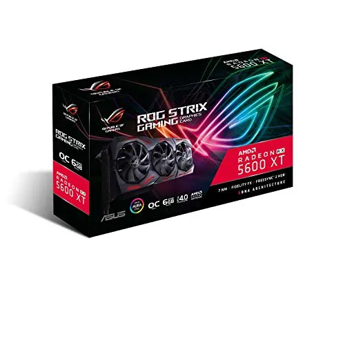 ASUS Asus ROG Strix AMD Radeon RX 5600 XT OC Edition, Scheda Video Gaming, 6 GB GDDR6, HDMI, DisplayPort, Ottimo per Gaming 1080P, Ventole AxialTech, Dissipatore da 2.7 Slot, Tecnologia Auto-Extreme