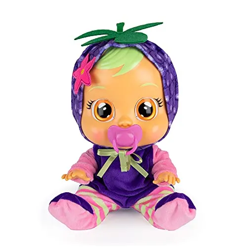 Cry Babies Tutti Frutti Mori - Bambola Interattiva Profumata alla Mora con Lacrime Vere, Multicolore