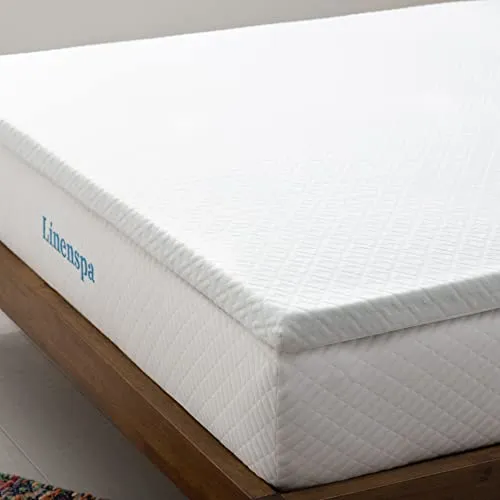 Linenspa 5cm Topper per materasso con memory foam gel rinfrescante e copertura lavabile, Matrimoniale, 160 x 200 cm