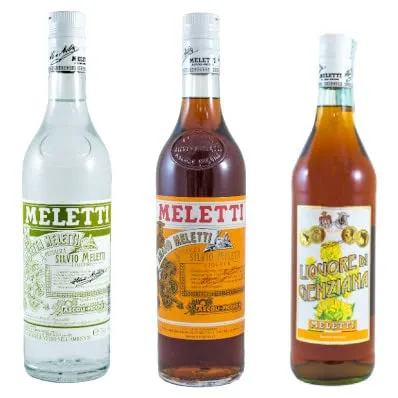 MELETTI liquori in offerta 3 bottiglie - Anisetta Meletti, Amaro Meletti, Liquore Genziana