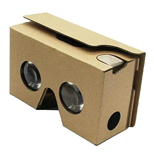 Google Cardboard, 3d Vr Auricolare Virtual Reality Glasses Box Con Obiettivo Ottico Clear 3d E Comodo Cinturino Testa Naso