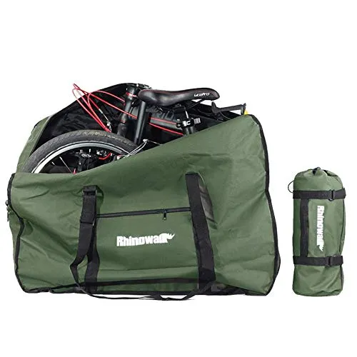 G-raphy Borsa per Bicicletta Pieghevole Sacchetto Porta Bici Borsa da Viaggio per Bici Imbottita Pieghevole 1680D Impermeabile Ciclismo Lounge Bagaglio per MTB Road Bike (Verde)