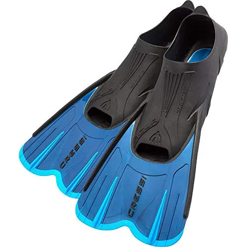 Cressi Agua Short Fins, Pinne Corte Leggere e Reattive per Nuoto/Snorkeling Unisex, Blu/Azzurro, 41/42