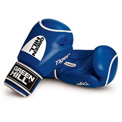 GREEN HILL Tiger, Guanti da Boxe Unisex – Adulto, Blu, 14 oz