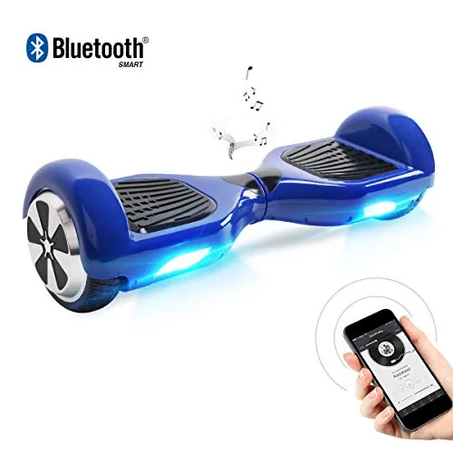 BEBK Hoverboard 6.5" Smart Self Balance Scooter con Bluetooth,Overboard con LED Autobilanciato Scooter Certificazione UL 2272,2 * 250W Motore