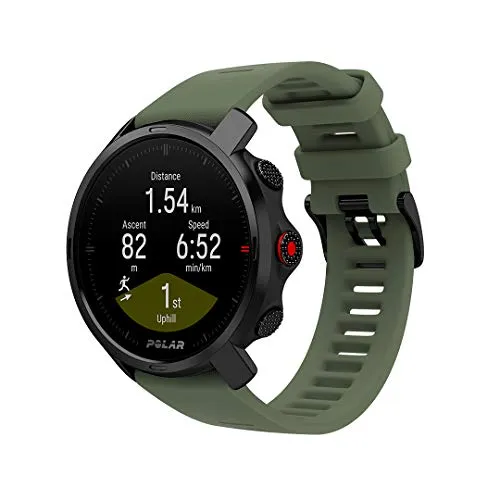 Polar Grit X Outdoor Multisport Watch GPS, Bussola, Altimetro e Robustezza in Linea con lo Standard Militare, Trail Running, Mountain Bike, Batteria di Lunga Durata, Nero/Verde, M/L