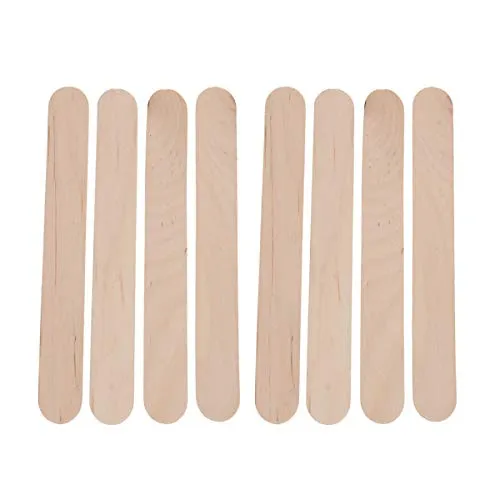 Frcolor Abbassalingua in legno Spatola stendicera per ceretta professionale Bastoncini per gelato (50pcs)