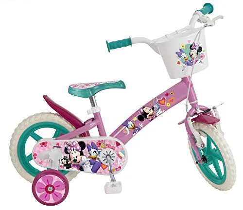 TOIMSA 609 EN71 - Bicicletta per Bambini con Licenza Minnie, 12 Pollici, da 3 a 5 Anni