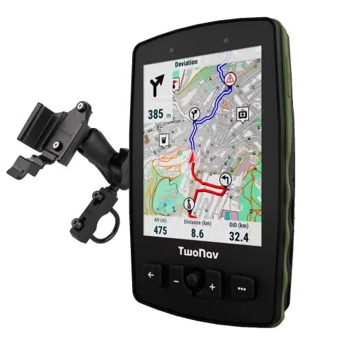 TwoNav - GPS Aventura 2 Motor - Auto Quad Moto/Joystick/Schermo 3,7" / Autonomia 36 h + Batteria rimovibile/Memoria 32 GB + Slot MicroSD/Scheda SIM/Carta topografica + stradali incluse