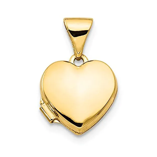 Diamond2Deal - Ciondolo a forma di cuore, in oro giallo 14 ct