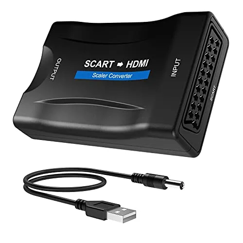 DIGITNOW! SCART per HDMI Converter, converta in ingresso scart analogico em saida HDMI 720P / 1080p (60Hz), per HDTV STB VHS Xbox PS3 Sky BLU-Ray DVD Player Monitor proiettore