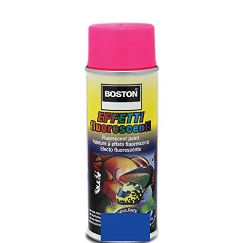 Vernice Spray Effetti Fluorescenti Multiuso BOSTON ml 400 - VARIE COLORAZIONI (Blu Fluo)