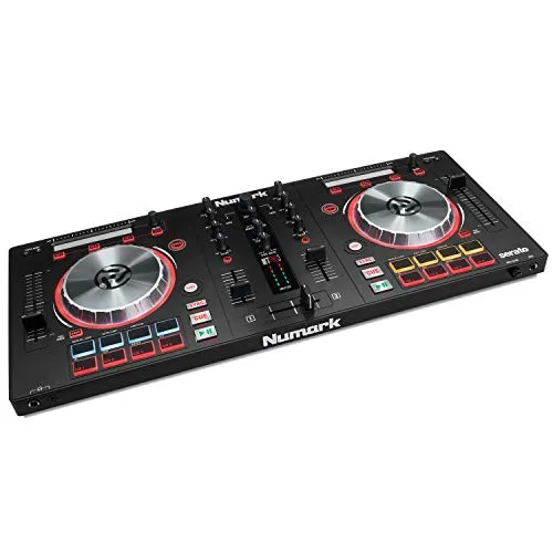 Numark Mixtrack Pro 3 - Console DJ a 2 Deck per Serato DJ con Scheda Audio, 2 Jog Wheel e Pacchetto Software con Serato DJ Lite e Prime Loops Remix Tool Kit